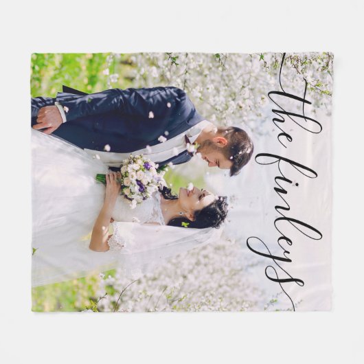 Weddenfoto Fleece Blanket (Voorkant (Horizontaal))