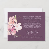 Weddenfoto Front | Achterzijde Paars chassis Bedankkaart (Achterkant)