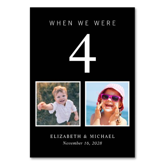 Weddenfoto Fun Black Kaart (Achterkant)