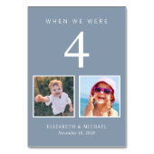 Weddenfoto Fun Dusty Blue Kaart (Voorkant)