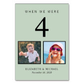 Weddenfoto Fun Sage Green Kaart (Voorkant)