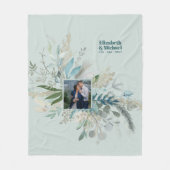Weddenfoto GREENERY Modern Custom Chic Fleece Deken (Voorkant)