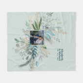 Weddenfoto GREENERY Modern Custom Chic Fleece Deken (Voorkant (Horizontaal))