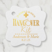 Weddenfoto Hangover Kit Bedankjes Labels (Voorkant)