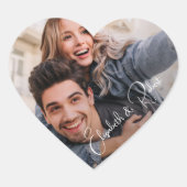 Weddenfoto Hart Sticker (Voorkant)