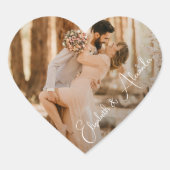 Weddenfoto Hart Sticker (Voorkant)