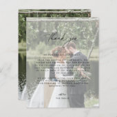 Weddenfoto Hartelijk dank (Voorkant / Achterkant)