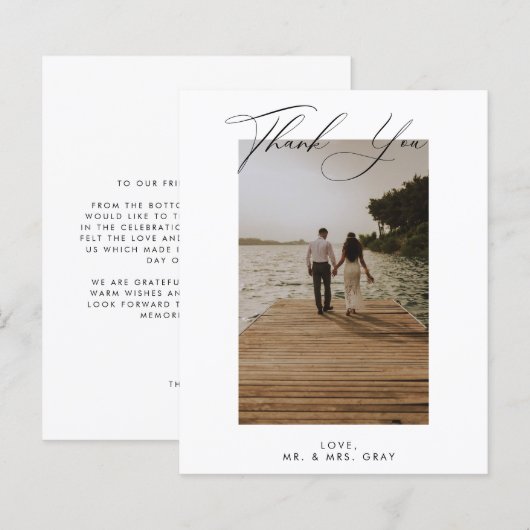 Weddenfoto Hartelijk dank (Voorkant / Achterkant)