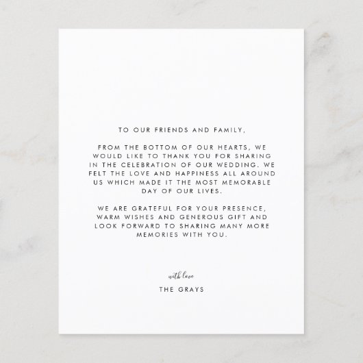 Weddenfoto Hartelijk dank (Achterkant)