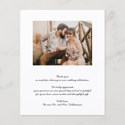 Weddenfoto Hartelijk dank (Achterkant)