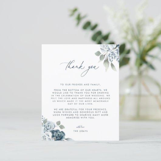 Weddenfoto Hartelijk dank (Staand voorkant)