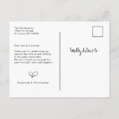 Weddenfoto Hartelijk dank Aankondigingskaart (Achterkant)