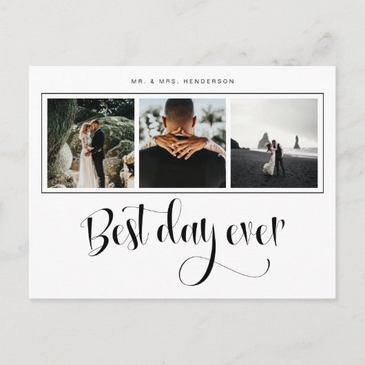 Weddenfoto Hartelijk dank Aankondigingskaart (Voorkant)