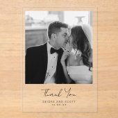Weddenfoto Hartelijk dank Acryl Uitnodigingen (Voorkant)