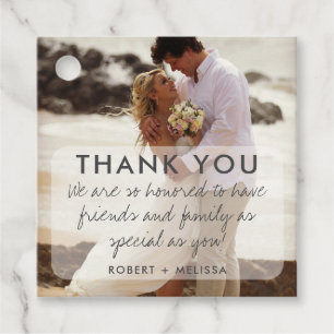 Weddenfoto Hartelijk dank Bedankjes Labels