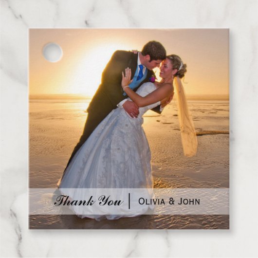 Weddenfoto Hartelijk dank Bedankjes Labels (Voorkant)