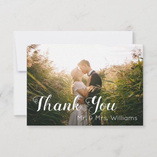 Weddenfoto Hartelijk dank Bedankkaart (Voorkant)