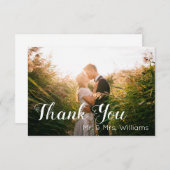 Weddenfoto Hartelijk dank Bedankkaart (Voorkant / Achterkant)