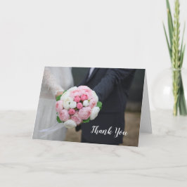 Weddenfoto Hartelijk dank Bedankkaart