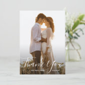 Weddenfoto Hartelijk dank Bedankkaart (Staand voorkant)