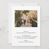 Weddenfoto Hartelijk dank Bedankkaart (Achterkant)