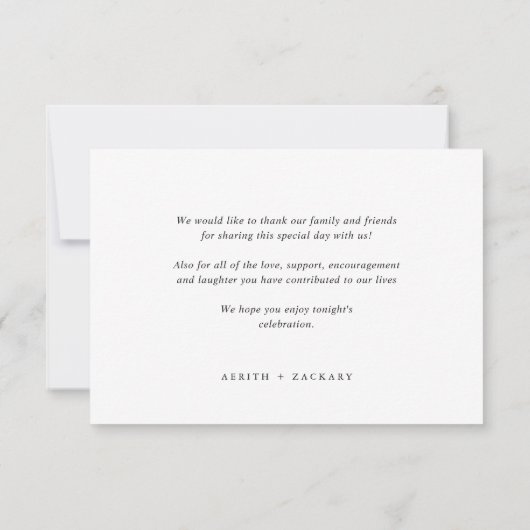 Weddenfoto Hartelijk dank Bedankkaart (Achterkant)