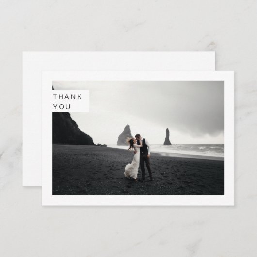 Weddenfoto Hartelijk dank Bedankkaart (Voorkant / Achterkant)