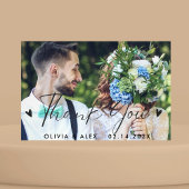 Weddenfoto Hartelijk dank Bedankkaart