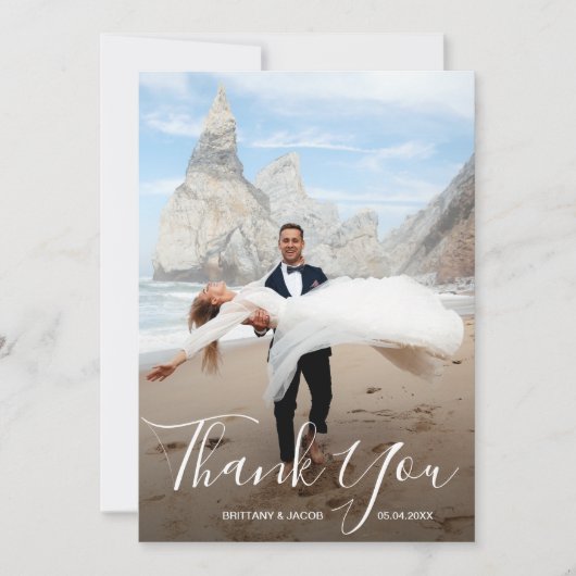 Weddenfoto Hartelijk dank Bedankkaart (Voorkant)
