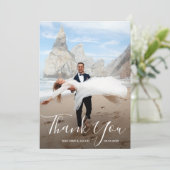 Weddenfoto Hartelijk dank Bedankkaart (Staand voorkant)