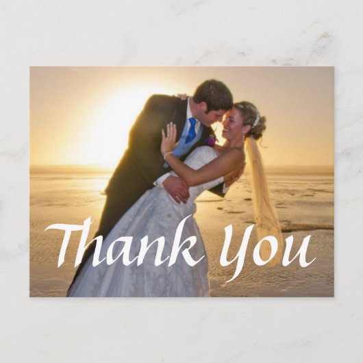 Weddenfoto Hartelijk dank Briefkaart (Voorkant)