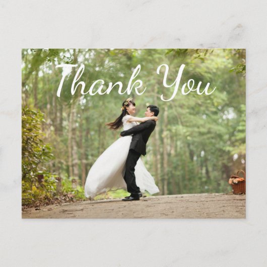 Weddenfoto Hartelijk dank Briefkaart (Voorkant)