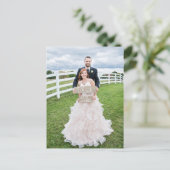 Weddenfoto Hartelijk dank Briefkaart (Staand voorkant)