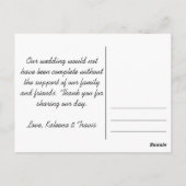 Weddenfoto Hartelijk dank Briefkaart (Achterkant)