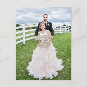 Weddenfoto Hartelijk dank Briefkaart