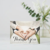 Weddenfoto Hartelijk dank Briefkaart (Staand voorkant)