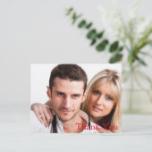 Weddenfoto Hartelijk dank Briefkaart (Staand voorkant)