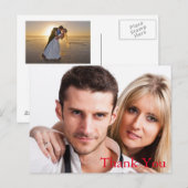 Weddenfoto Hartelijk dank Briefkaart (Voorkant / Achterkant)