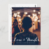 Weddenfoto Hartelijk dank Briefkaart (Voorkant / Achterkant)