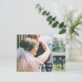 Weddenfoto Hartelijk dank Briefkaart (Staand voorkant)