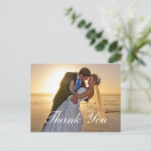 Weddenfoto Hartelijk dank Briefkaart (Staand voorkant)