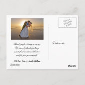 Weddenfoto Hartelijk dank Briefkaart (Achterkant)