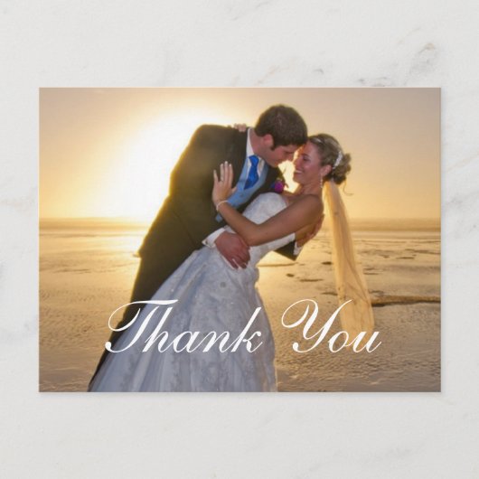 Weddenfoto Hartelijk dank Briefkaart (Voorkant)