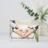 Weddenfoto Hartelijk dank Briefkaart (Staand voorkant)