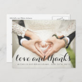 Weddenfoto Hartelijk dank Briefkaart (Voorkant / Achterkant)