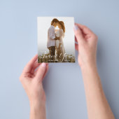 Weddenfoto Hartelijk dank! Flyer (Hand)