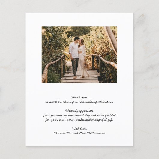 Weddenfoto Hartelijk dank! Flyer (Achterkant)