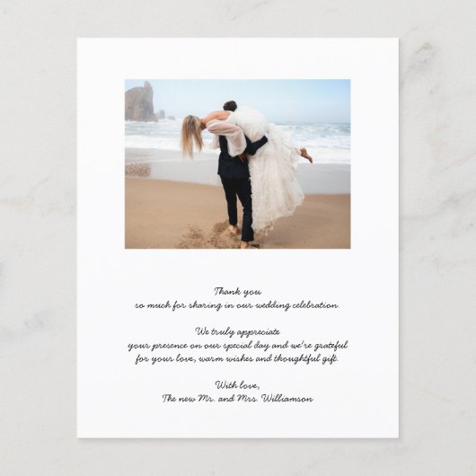 Weddenfoto Hartelijk dank Flyer (Achterkant)