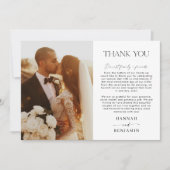 Weddenfoto Hartelijk dank | Foto bedankt Kaart (Voorkant)