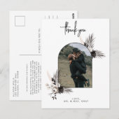 Weddenfoto Hartelijk dank je postkaart (Voorkant / Achterkant)